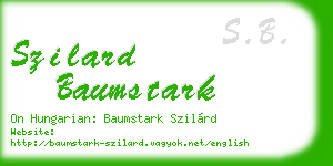 szilard baumstark business card